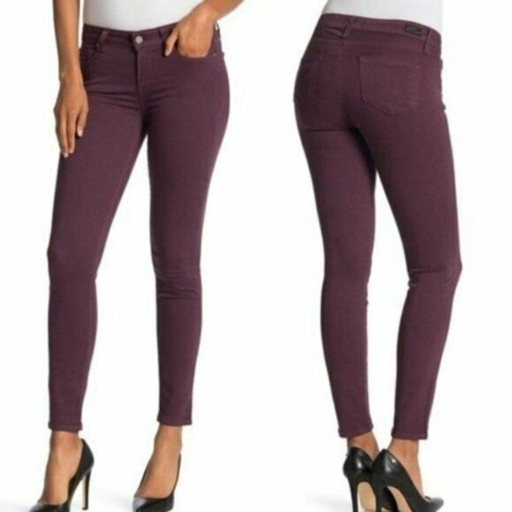 Semi new. PAIGE Verdugo Ankle Skinny Jeans size 30 in Maroon